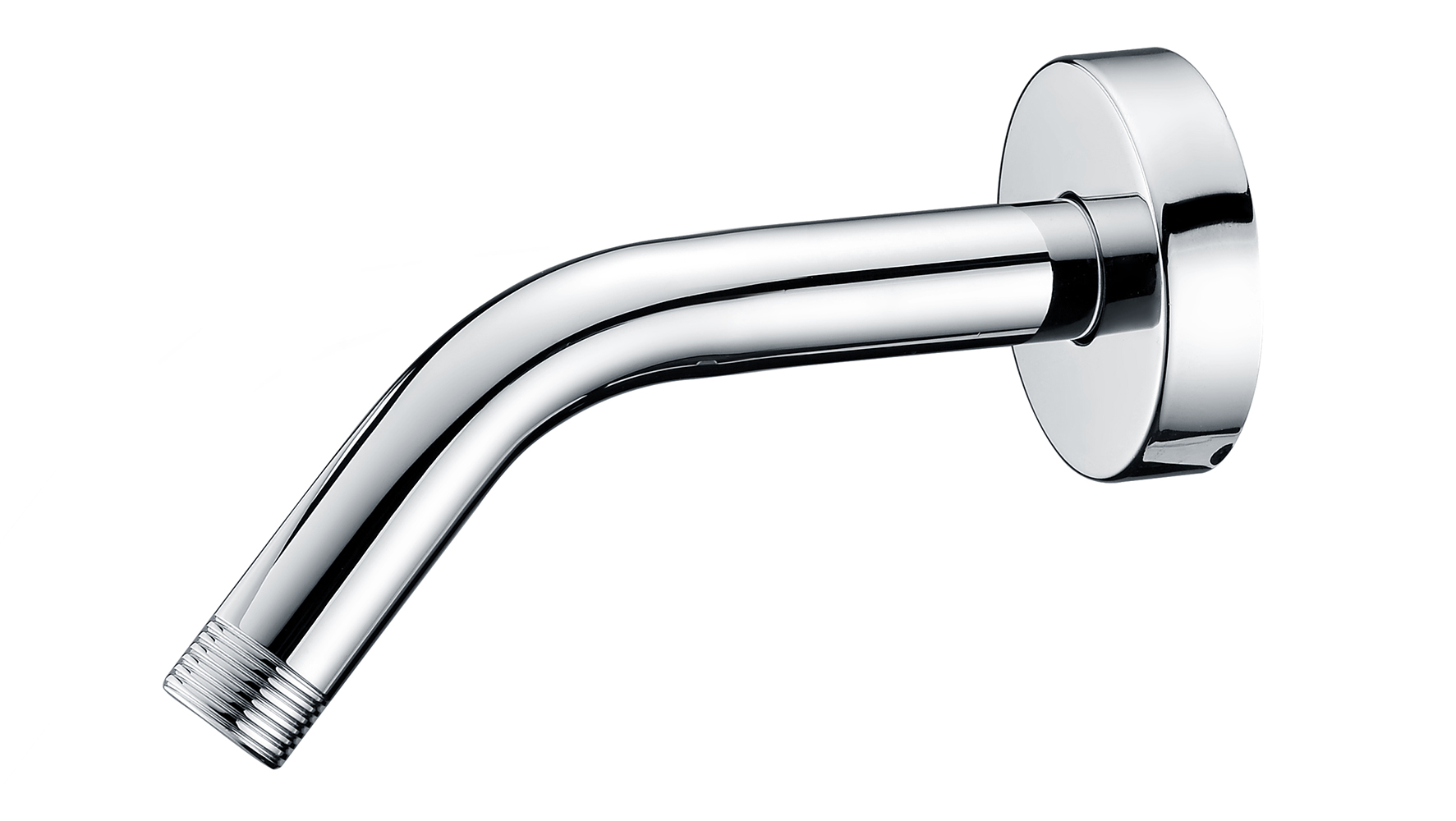 thumbnail image 2 of 6-Inch Stainless Steel Shower Head Arm With Flange - Chrome Finish, Wall Mount 2 of 6
